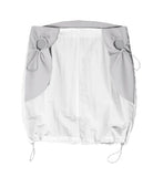 String Hole Midi Skirt