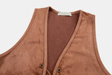 Western eyelet suede vest