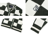 CHECKER BOARD TERRY CARDIGAN
