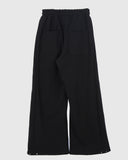 Snap wide sweat pants