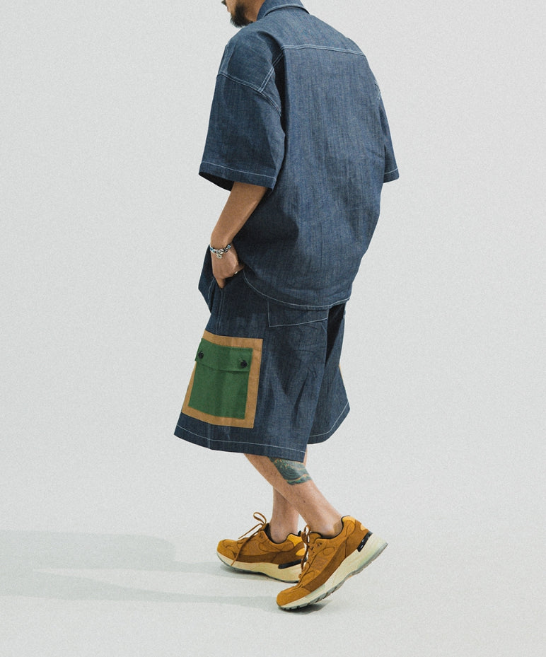 ANGLAN (アングラン) - Chambray Two Pocket Half Set up – einz.jp