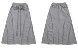 Cutting Maxi Skirt / Silver Grey