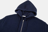 Soft 2-way zip-up heavy knit hood