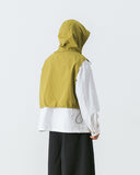 Nylon Layered Crop Hoodie