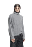 CURVED FLASH TURTLE NECK KNIT
