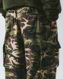 [AG] Rib Camo Belt Balloon Pants