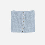 Cable knit button-up tube top