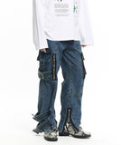 DIVERSE GENERATE CARPENTER WIDE DENIM PANTS