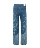 WINTER FLOWER LAZER WIDE DENIM PANTS