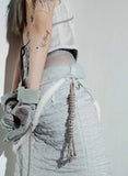 Rough Cut Padded Skirt / Grey