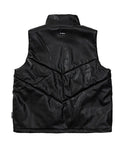 Star Vegan Leather Puffer Vest