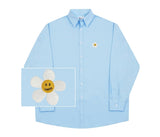 Flower Dot Embroidery Overfit Shirt