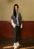 Cable Knit One Piece (Scarf Set) / Black