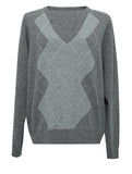 Argyle v-neck knit 001