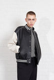 Vegan Leather Lining Varsity Jacket