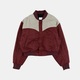 Color division fleece stadium jumper