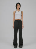 E86 Flare Layered Stud Pants