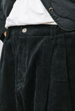 Two-Tuck Corduroy Wide Pants