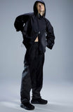 Wavy Windbreaker Pants / Black