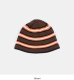 Mix stripe knit beanie