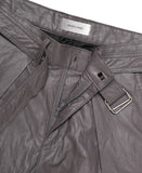 BELTED LEATHER PANTS