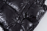 Glossy over zip-up padding vest