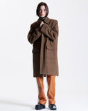 SINGLE BALMACAAN COAT BROWN