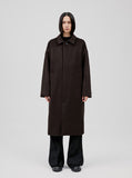 Oversized Wool Balmacaan Long Coat