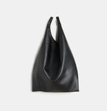 V Strap leather shoulder bag