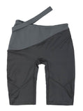 Unbalance Waist Biker Shorts / Charcoal