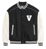 V Logo Lining Varsity Jacket