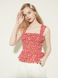 Flower sleeveless blouse 001