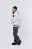 Mink fur collar balloon jumper