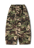 [AG] Rib Camo Belt Balloon Pants