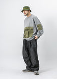 Rope Denim Round Balloon Pants