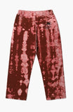 BLEACH DYING CORDUROY PANTS [RED]