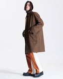 SINGLE BALMACAAN COAT BROWN