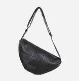 Croissant leather strap bag