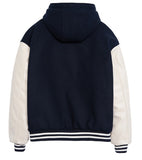 String Hoodie Varsity Jacket