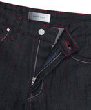 SELVAGE FRAY RED STITCH DENIM PANTS