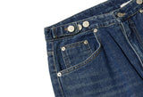 Three button wide denim