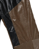 PATCHY LEATHER WIDE PANTS