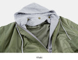 Detachable hood shirring MA-1 jumper