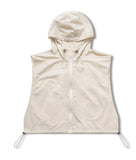 Nylon Layered Crop Hoodie