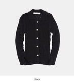 Scocy button-up collar knit cardigan