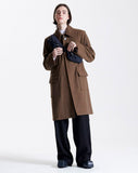 SINGLE BALMACAAN COAT BROWN