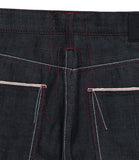 SELVAGE FRAY RED STITCH DENIM PANTS