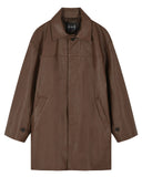 Vegan Leather Balmacaan Half Coat