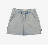 Carpenter loop mini denim skirt