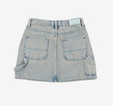 Carpenter loop mini denim skirt